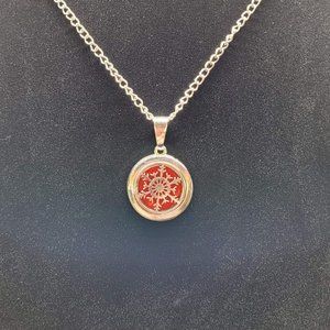 Snowflake Aromatherapy Locket Necklace